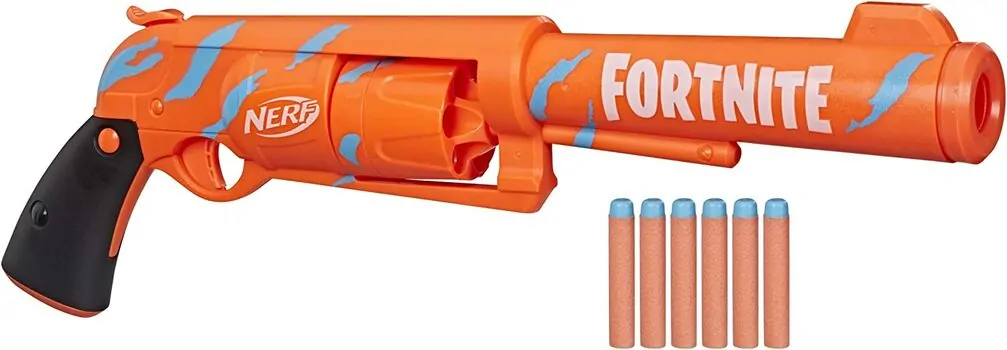 NERF Fortnite 6-SH Dart Blaster Camo Pulse Wrap, Hammer Action Priming HAS-F2678 ბლასტერი რბილი ტყვიებით, 2 image