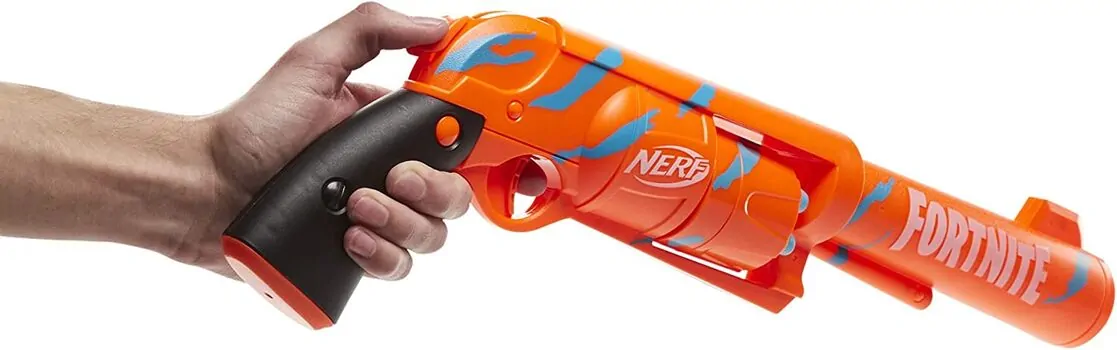 NERF Fortnite 6-SH Dart Blaster Camo Pulse Wrap, Hammer Action Priming HAS-F2678 ბლასტერი რბილი ტყვიებით, 3 image