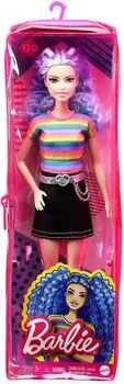 Barbie Fashionistas Doll With Blue Hair GRB61 ბარბის თოჯინა ლურჯი თმებით, 2 image