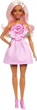 Barbie Doll Fashionista in Strapless Rose Dress - ბარბის თოჯინა, 5 image