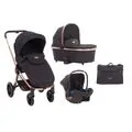 KikkaBoo-ს საბავშვო ეტლის კომპლექტი Stroller 4 in 1 Vicenza Premium Black