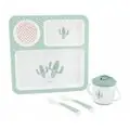 KikkaBoo-ს საბავშვო ჭურჭლის ნაკრები Tableware set 4pcs Cactus Mint