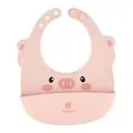 KikkaBoo Silicone bib Pink სილიკონის საბავშვო წინსაფარი
