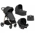 KikkaBoo UGO Melange Black 4in1 საბავშვო ეტლის კომპლექტი