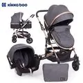 KikkaBoo Amaia Dark Grey საბავშვო ეტლის 3x1 კომპლექტი