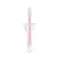 KikkaBoo-ს საბავშვო კბილის ჯაგრისის ნაკრები Silicone toothbrush Bear with suction cup Pink