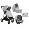 KikkaBoo UGO Light Grey Melange 4in1 საბავშვო ეტლის კომპლექტი