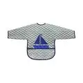 KikkaBoo-ს საბავშვო წინსაფარი Long sleeve bib with crumb catcher Boat Grey