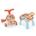 KikkaBoo-ს საბავშვო ვოლქერი Baby walker 2 in 1 Wobble Fun Orange