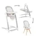KikkaBoo Prima Grey 3in1 მრავალფუნქციური შეზლონგი & სკამ-მაგიდა