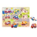 Tooky Toy TY860 Vehicle puzzle ხის სათამაშო ფაზლი