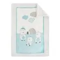 KikkaBoo-ს ახალშობილის პლედი Super soft baby blanket with sherpa 80/110 Pingui Family Blue