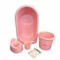 Tuffex Colorful Baby Bath Set 5 Pcs ჩვილის დასაბანი კომპლექტი Pink