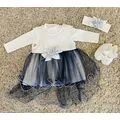 For Little Angel girl white Blue Set ნათლობლის კომპლექტი ახალშობილისთვის 5100