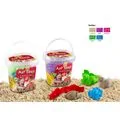 Dede 03397 ART CRAFT 500 GR SAND + 4 PCS 3D MOLD 5 COLOURS ASS კინეტიკური ქვიშა