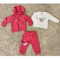 Kitten I loveYou Pink, 3in1 ახალშობილის ტანსაცმლის ნაკრები KANGAROO 974/975, ზომა: 9-12 თვე