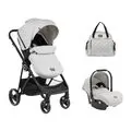 KikkaBoo Gianni Grey 3in1 ახალშობილის ეტლის კომპლექტი