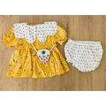 Vintage Dress 3in1 Set ახალშობილის ტანსაცმლის ნაკრები JIKKO 3305 Yellow