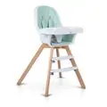 Cangaroo Wooden High Chair Hygge Mint საკვები სკამ-მაგიდა