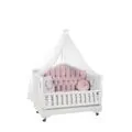 Tahterevalli Paris Pink ახალშობილის პრემიუმ კლასის საწოლის კომპლექტი