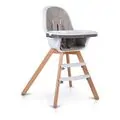 Cangaroo Wooden High Chair Hygge Grey საკვები სკამ-მაგიდა