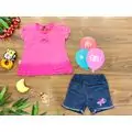 Modax Girls Wear, 2in1 Set ახალშობილის ტანსაცმლის ნაკრები 1223 Pink