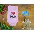 I Love Dad ჩვილის ბოდე BEBIO 3062 Light Pink