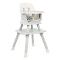 KikkaBoo 6in1 Eat N Play Beige საკვები სკამ-მაგიდა