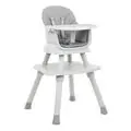 KikkaBoo 6in1 Eat N Play Grey საკვები სკამ-მაგიდა
