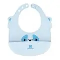 KikkaBoo Silicone bib Blue სილიკონის საბავშვო წინსაფარი