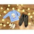 Lovely Sheep Set MURATBABY 6174 საბავშვო ტანსაცმლის ნაკრები Sky Blue