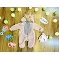 Lovely Deer Romper MURATBABY 7279 Pink ახალშობილის რომპერი