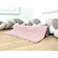KNITTED BABY BLAKET PINK CAGIN 551156 ჩვილის პლედი