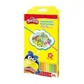 Play-Doh Woodfree Jumbo Triangle Dry 12 Colors KU028 ფერადი ფანქრების ნაკრები
