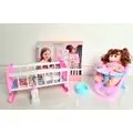 Doll With Bed & Accessories L010-10 სათამაშო თოჯინა საწოლით და საკვები სკამით