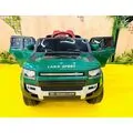 Land Rover Defender Jeep Green - ელექტრო მანქანა კაუჩუკის საბურავებით/ტყავის სავარძლით