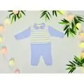 Baby Knitted Bodysuit Light Blue Caramini 1123 ახალშობილის რომპერი