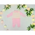 Baby Knitted Bodysuit Pink Caramini 1123 ახალშობილის რომპერი