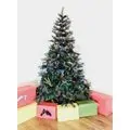 Christmas Tree With Pine Cones And Lights  საახალწლო ნაძვის ხე შერეული სილიკონის წიწვებით და გირჩით 180 სმ  (OT653)