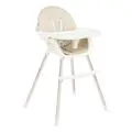 KikkaBoo Nutri Steel Beige საკვები სკამ-მაგიდა