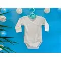 Newborn Baby Bodysuit ATES BABY ჩვილის ბოდე 3193 white