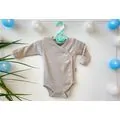 Newborn Baby Bodysuit ATES BABY ჩვილის ბოდე 3193 grey