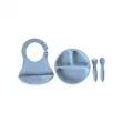 Bebekevi LUX SILICONE NUTRITION SET 1231 სილიკონის საბავშვო ჭურჭლის ნაკრები