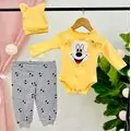 Mickey Mouse 3in1 Set MURATBABY 7668 Yellow საბავშვო ტანსაცმლის ნაკრები