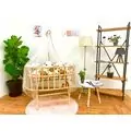Bebeconfor Amedan Natural Color Basket Cradle With Brown Bumper ახალშობილის საწოლი