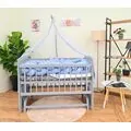 Heyner  Tutku Wood Grey Sleeping Set Blue ახალშობილის საწოლი