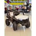 Kids Mitsubishi Jeep White -ელექტრო მანქანა ტყავის სავარძლით