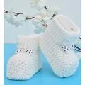 Baby Knitted Socks 4022 BABYMY საბავშვო წინდები WHITE