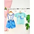 Short And Shirt Set Smile To Day  კომბინიზონი