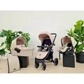 KikkaBoo Madrid 4in1 Beige Melange საბავშვო ეტლის კომპლექტი